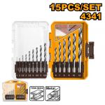 Набір свердел по металу HSS 4341 15 од. 1-12 мм INGCO INDUSTRIAL