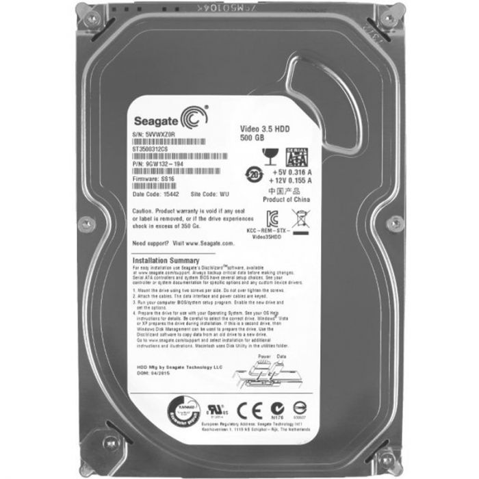 Накопичувач HDD SATA  500GB Seagate 5900RPM 8MB (ST3500312CS) Ref