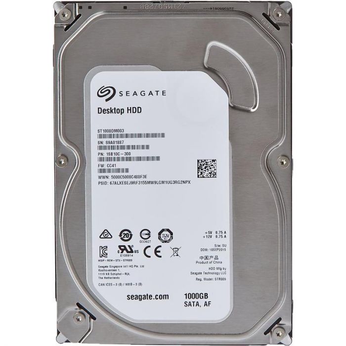 Накопичувач HDD SATA 1.0TB Seagate BarraCuda 7200.14 7200rpm 64MB (ST1000DM003)