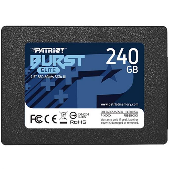 Накопичувач SSD  240GB Patriot Burst Elite 2.5" SATAIII TLC (PBE240GS25SSDR)