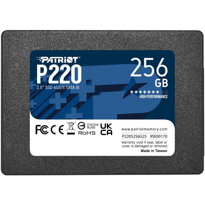 Накопичувач SSD  256GB Patriot P220 2.5" SATAIII TLC (P220S256G25)