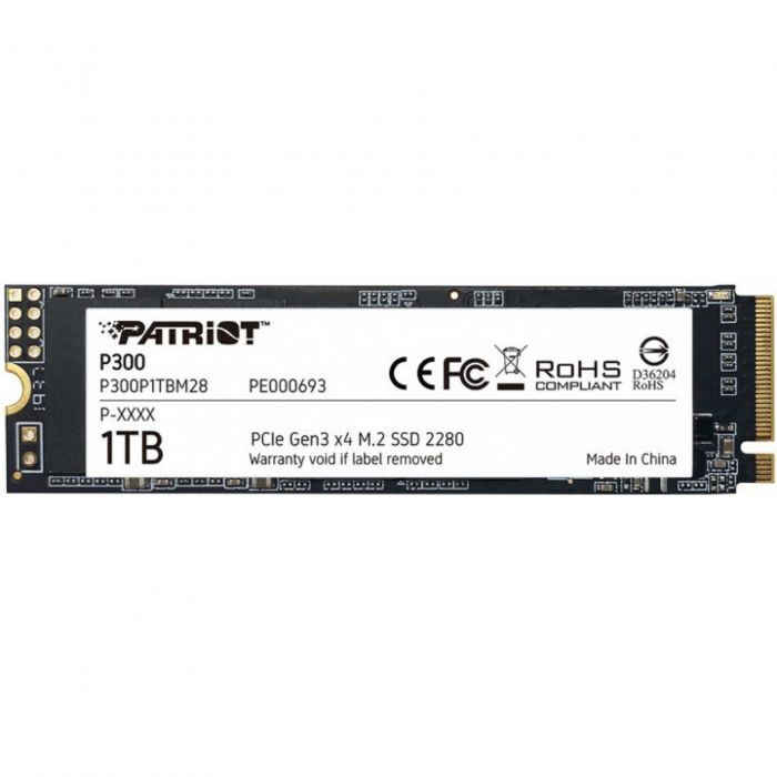 Накопичувач SSD 1TB Patriot P300 M.2 2280 PCIe 3.0 x4 NVMe TLC (P300P1TBM28)