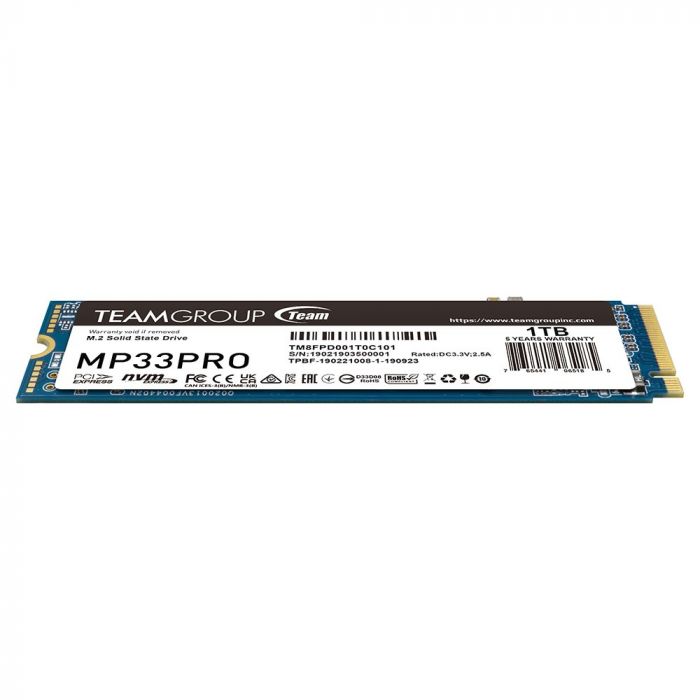 Накопичувач SSD 1TB Team MP33 Pro M.2 2280 PCIe 3.0 x4 3D TLC (TM8FPD001T0C101)