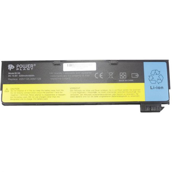 АКБ PowerPlant для ноутбука Lenovo ThinkPad T440 (45N1127) 10.8V 5200mAh (NB00000252)