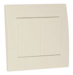 Вимикач SVEN Home SE-105 прохідний подвійний прихованого типу слонова кістка