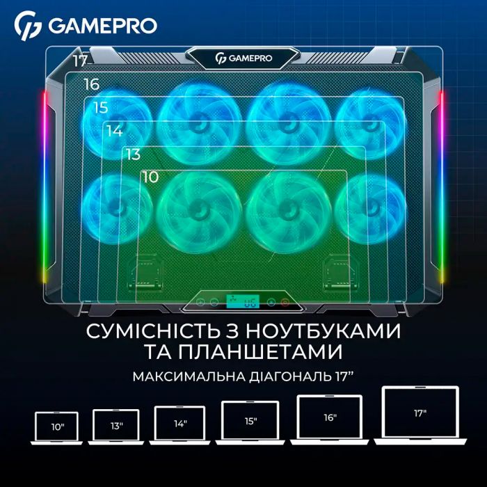 Охолоджуюча підставка для ноутбука GamePro CP795
