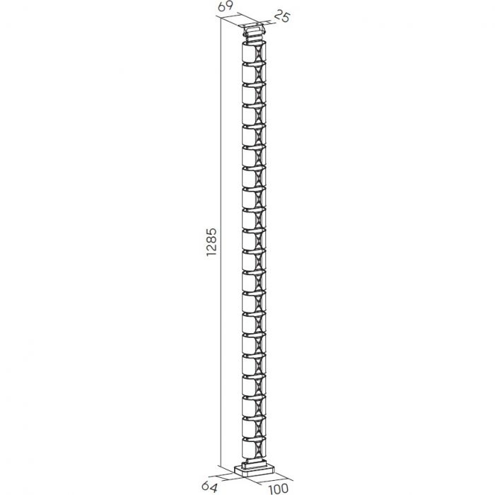 Органайзер для кабелю OfficePro CM630B Black