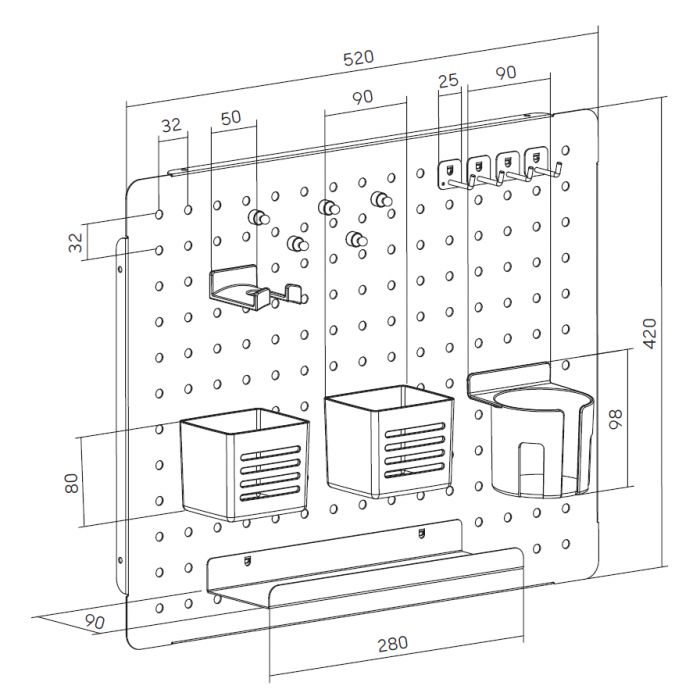 Органайзер OfficePro WO910B Black
