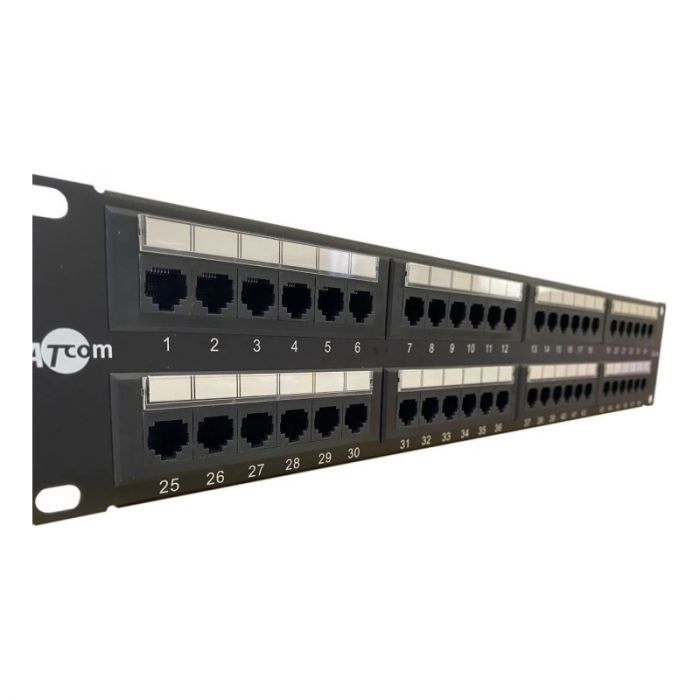 Патч-панель ATcom P5148 19" 48хRJ-45 UTP 2U cat.5е