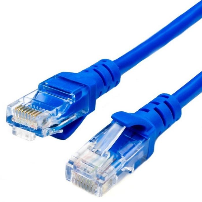 Патч-корд литий, UTP, RJ45, Cat.5e, 25m, синій