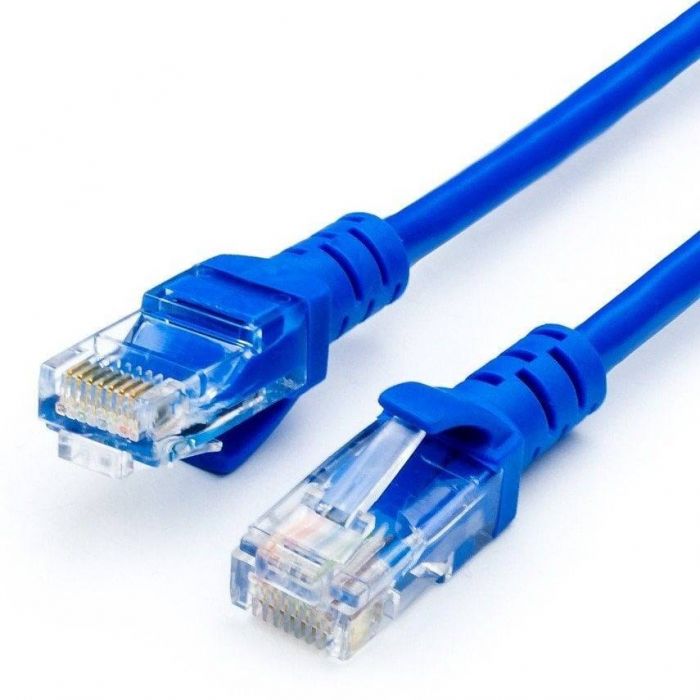 Патч-корд литий, UTP, RJ45, Cat.5e, 7.5m, синій