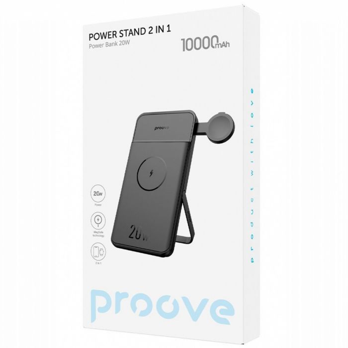 Універсальна мобільна батарея Proove Power Stand 2 in 1 20W 10000mAh Black (PBPS20030001)