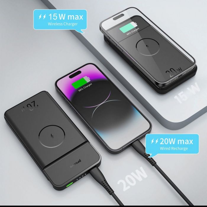 Універсальна мобільна батарея Proove Power Stand 2 in 1 20W 10000mAh Black (PBPS20030001)