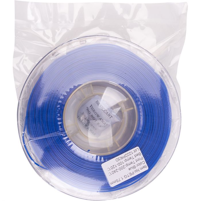 PETG-пластик PowerPlant Filament для 3D-принтера 1.75 мм 1 кг, синій (PT812912)