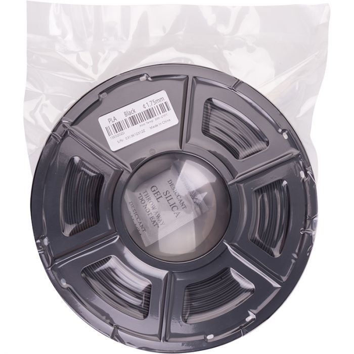 PLA-пластик PowerPlant Filament для 3D-принтера 1.75 мм 1 кг, чорний (PT812936)