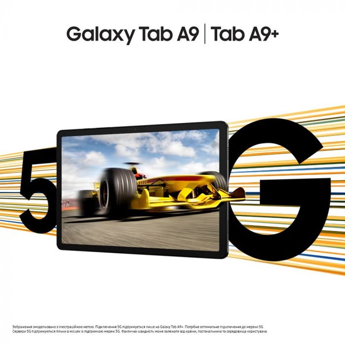 Планшет Samsung Galaxy Tab A9+ SM-X216 4/64GB 5G Graphite (SM-X216BZAASEK)