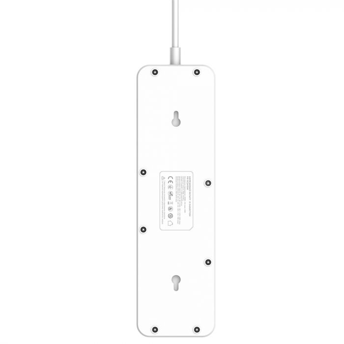 Фільтр живлення ProLogix Premium (PR-SC5415W) 5 розеток, 4 USB (1 PD +1 QC3.0 +2 AUTO ID), 2 м, білий