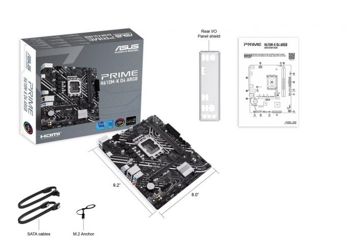 Материнська плата Asus Prime H610M-K D4 ARGB Socket 1700