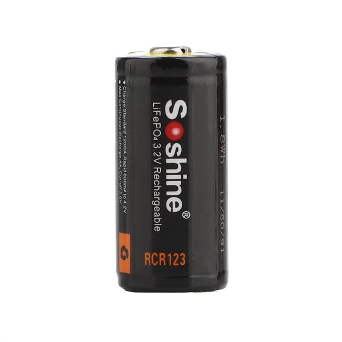 Акумулятор Soshine CR123A/16340 600mAh 1шт