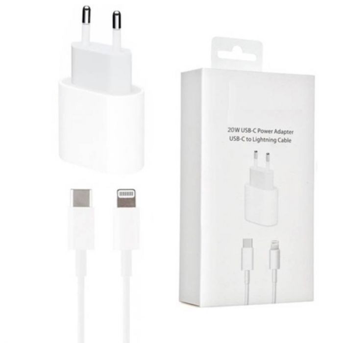 Зарядний пристрій 20Вт USB-C Power Adapter (S17199) + кабель Lightning