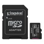 Карта пам`яті MicroSDXC 64GB UHS-I Class 10 Kingston Canvas Select Plus R150MB/s + SD-адаптер (SDCS3/64GB)
