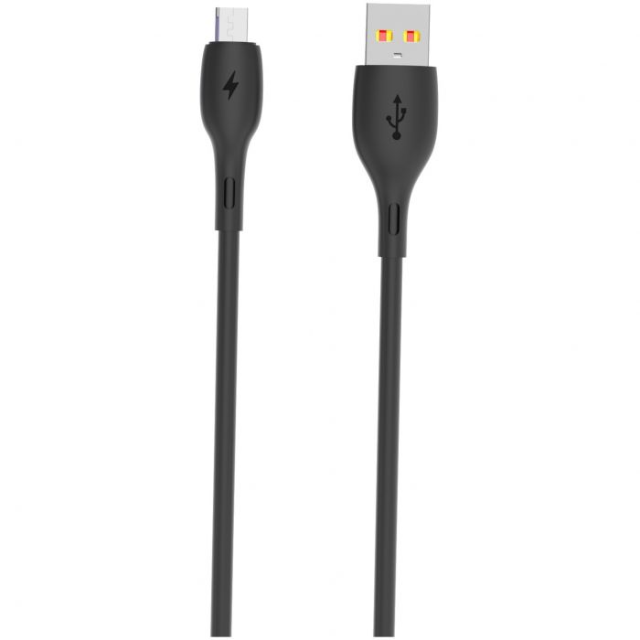 Кабель SkyDolphin S22V Soft Silicone USB - micro USB (M/M), 1 м, Black (SDUSB-000607)