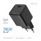 Мережевий зарядний пристрій ColorWay GaN Mini 25W PD Port PPS USB-C Black (CW-CHS052PD-BK)