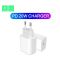 Мережевий зарядний пристрій Denmen DC06 (1USB 3.6A) PD20W+QC3.0 White (DM-DC06L-WH) + кабель Lightning