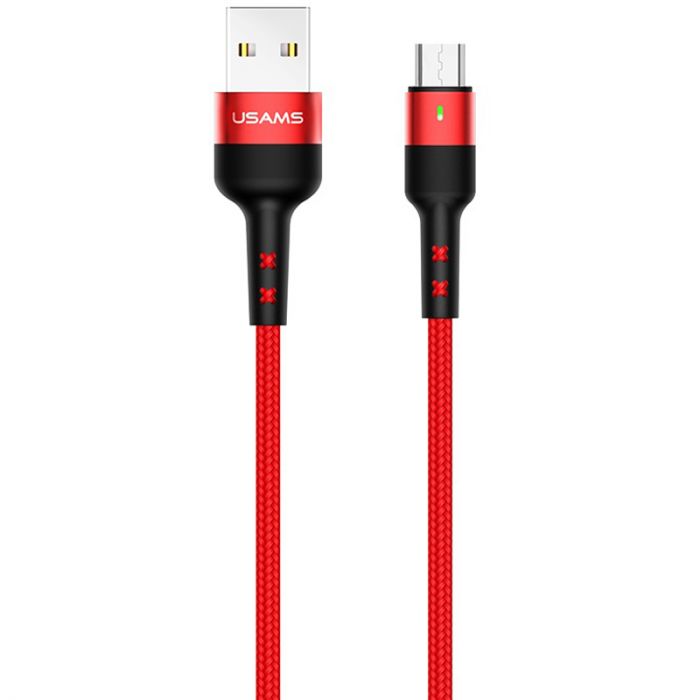 Кабель Usams US-SJ312 USB - Micro USB (M/M), 1 м, Red (SJ312MC02)