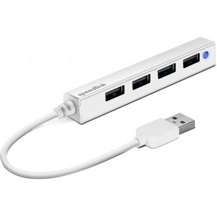 USB-хаб SpeedLink Snappy Slim 4 ports White (SL-140000-WE)