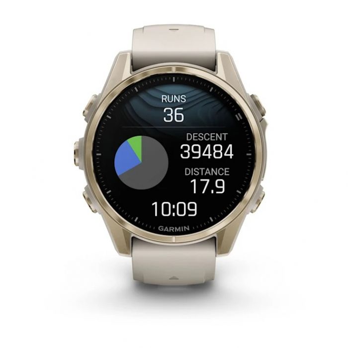Смарт-годинник Garmin Fenix 8 43mm AMOLED Sapphire Soft Gold with Fog Gray Silicone (010-02903-18)