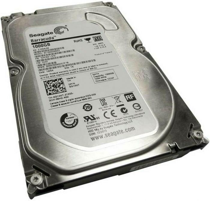 Накопичувач HDD SATA 1.0TB Seagate BarraCuda 7200.14 7200rpm 64MB (ST1000DM003) Refurbished