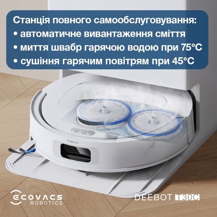 Робот-пилосос Ecovacs Deebot T30C White (DLX71)