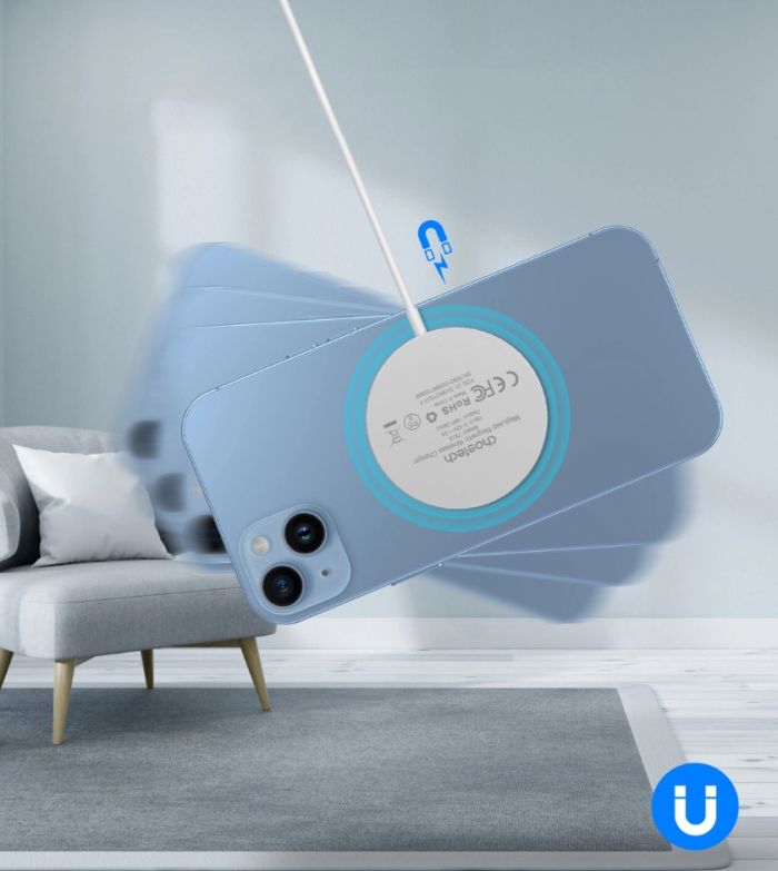 Бездротовий зарядний пристрій Choetech T518-F 15W + підставка-тримач