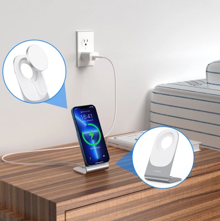 Бездротовий зарядний пристрій Choetech T518-F 15W + підставка-тримач