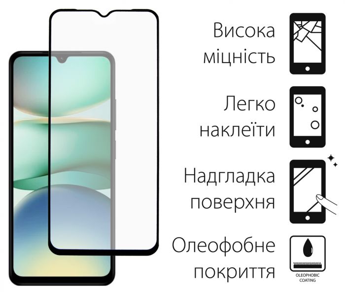 Захисне скло Dengos для Xiaomi Redmi A5 Black Full Glue (TGFG-399) 