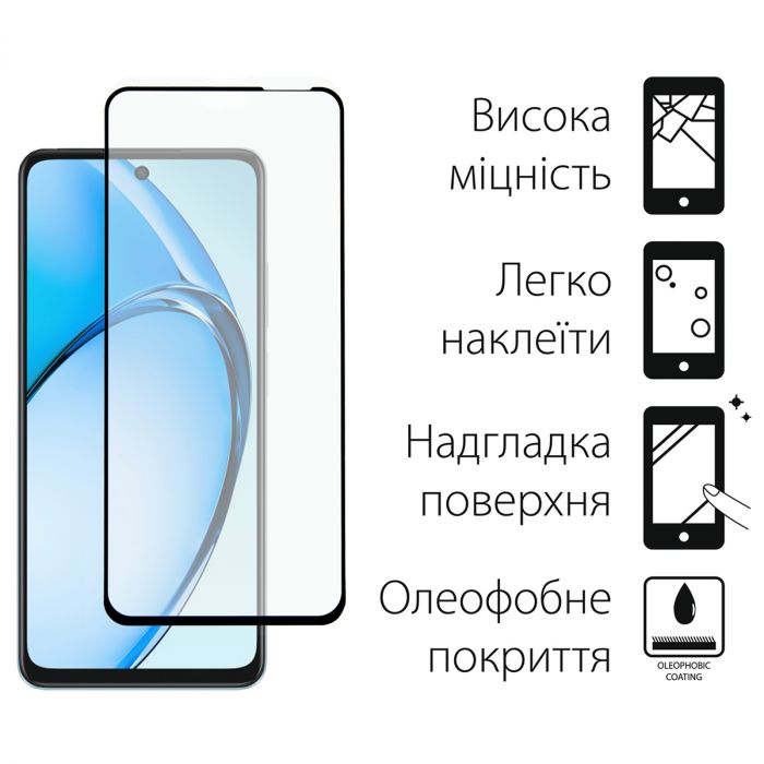 Захисне скло Dengos для Oppo A20 Black Full Glue (TGFG-404)