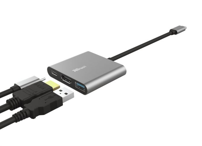 USB-хаб Trust Dalyx Aluminium USB Type-C 3-в-1 (23772)