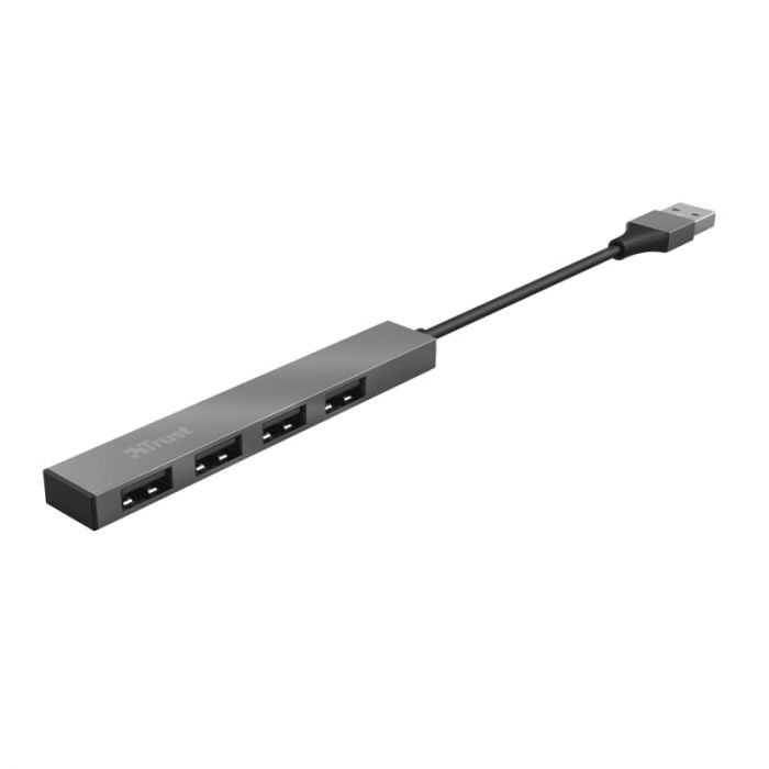 Концентратор Trust Halyx Aluminium USB-А Grey (23786)