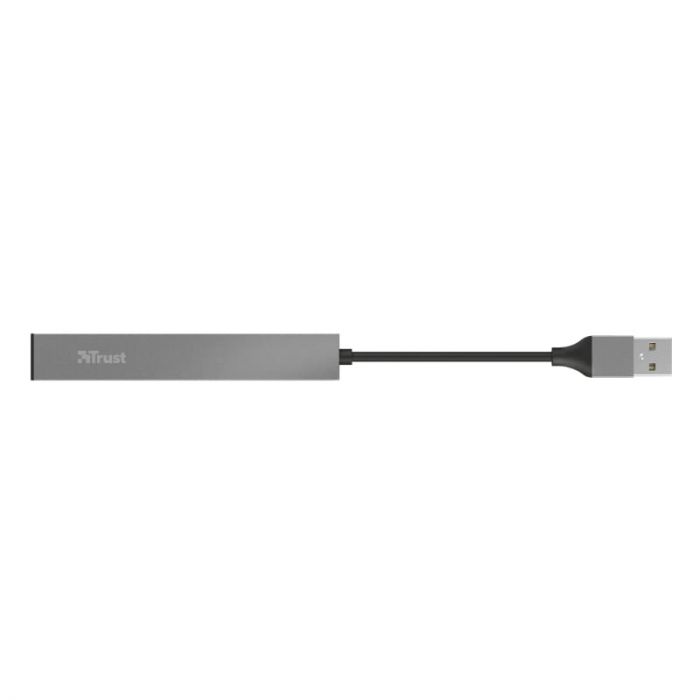 Концентратор Trust Halyx Aluminium USB-А Grey (23786)