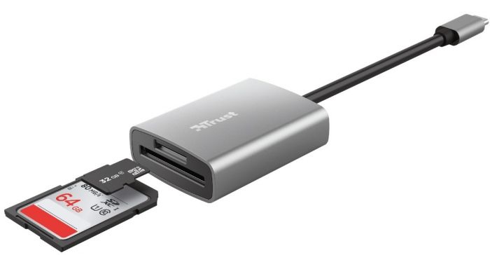 Кардрідер Trust Dalyx Aluminium USB Type-C Grey (24136)