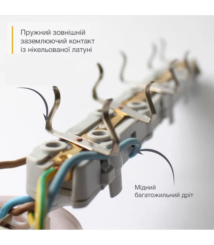 Подовжувач блоковий (PP) Electrum 5 розеток 3м із вимикачем та 2 Type-C + USB C-ES-1991