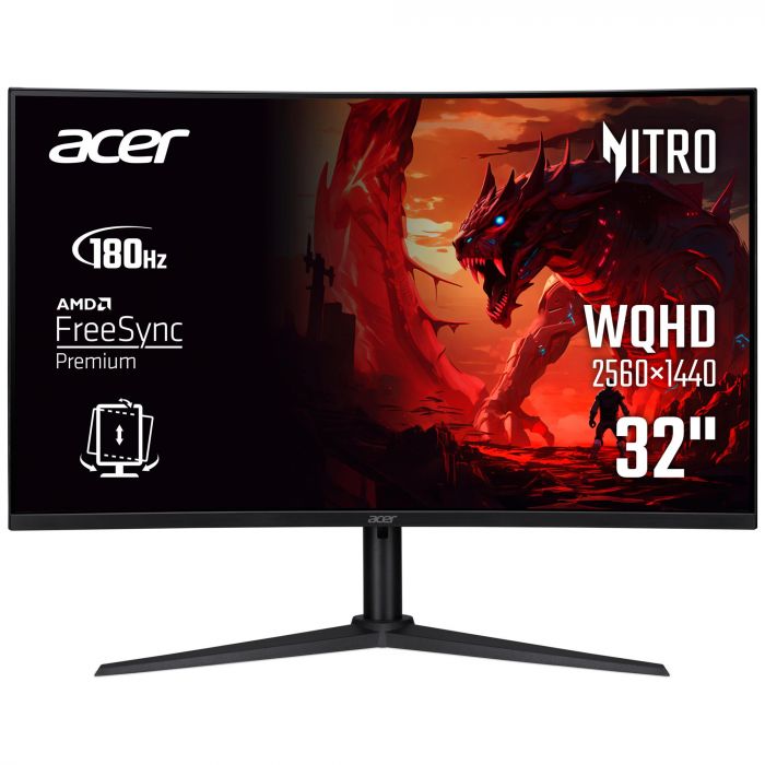 Монітор Acer 31.5" XZ320QUS3bmiiphx (UM.JX0EE.305) VA Black Curved 180Hz