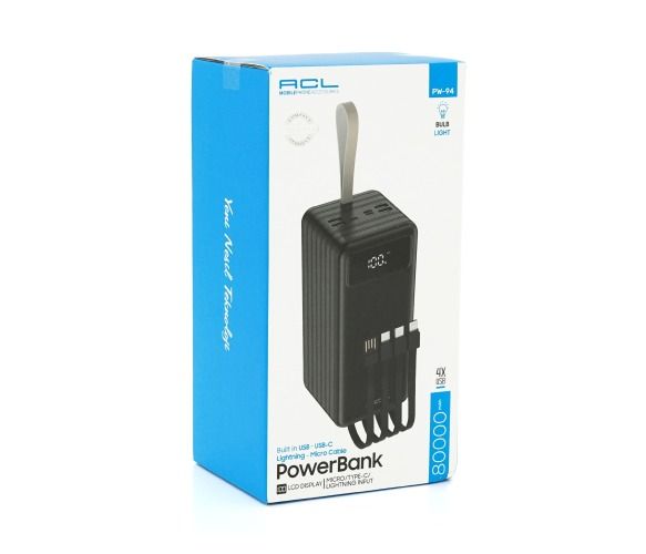 Універсальна мобільна батарея ACL PW-94 80000mAh Black (ACL PW-94/37680)