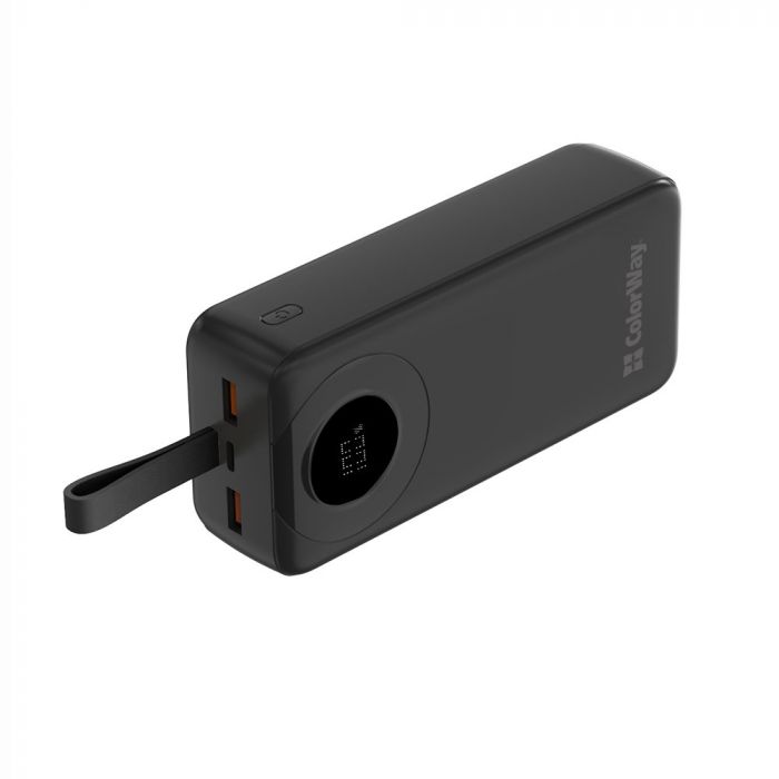 Універсальна мобільна батарея ColorWay EnergyPlus 30000mAh Black (CW-PB300LPB4BK-PDD)
