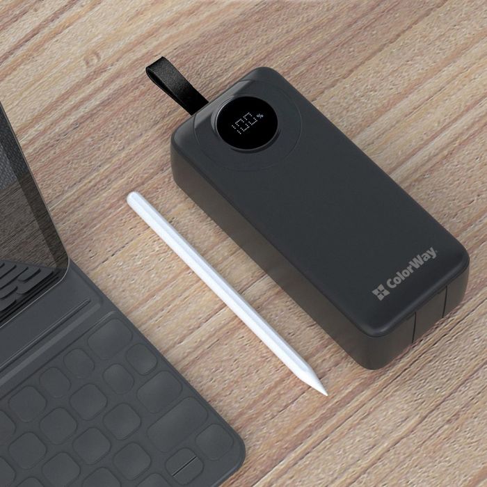 Універсальна мобільна батарея ColorWay EnergyPlus 30000mAh Black (CW-PB300LPB4BK-PDD)