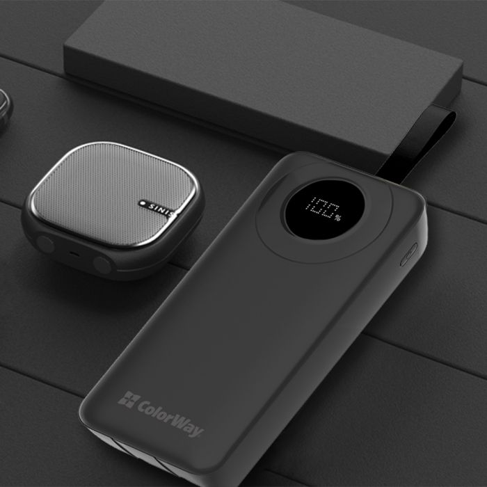 Універсальна мобільна батарея ColorWay EnergyPlus 30000mAh Black (CW-PB300LPB4BK-PDD)