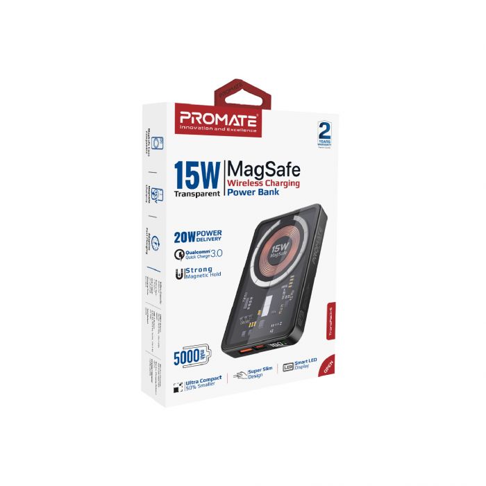 Універсальна мобільна батарея Promate TransPack-5 5000mAh 22.5W Black (transpack-5.black)