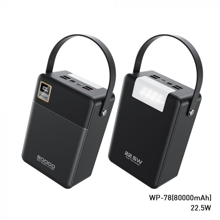 Універсальна мобільна батарея Wecome WP-78 80000mAh Black