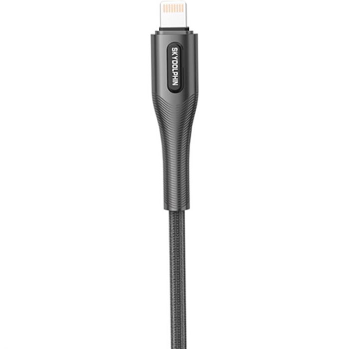 Кабель SkyDolphin S01L USB - Lightning (M/M), 1 м, Black (USB-000581)